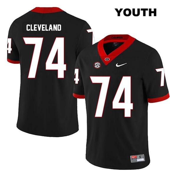 Georgia Bulldogs Youth Ben Cleveland #74 NCAA Legend Authentic Black Nike Stitched College Football Jersey HQB8156RI